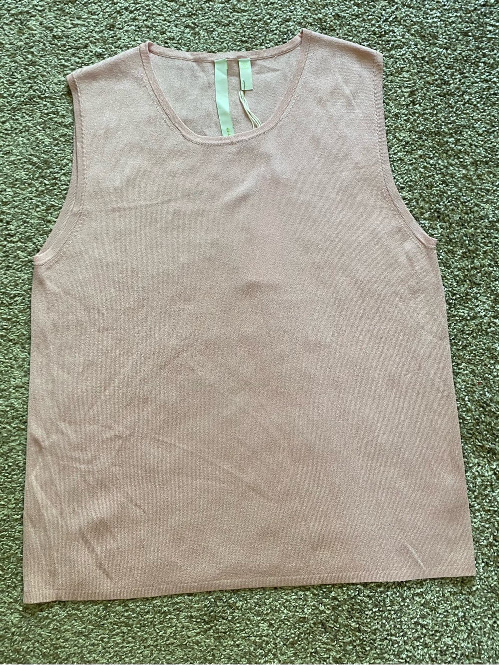 NWT Debra Deroo 100% Silk Womens Sleeveless Sweater Size Large Pink